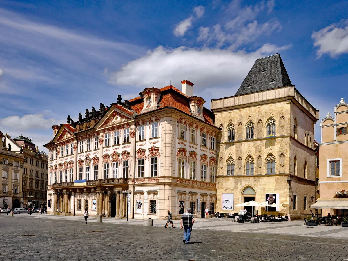 Kinsky Palace on Old Town Square, a meeting area for a small group Prague Jewish Quarter tour