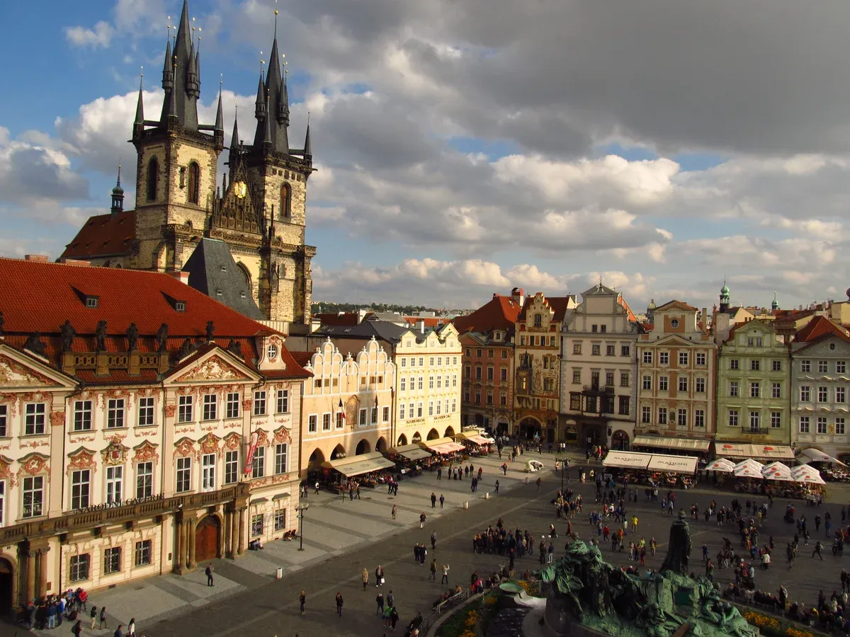 Old Town Square next to the Jewish Quarter, the starting area of Prague Jewish Quarter tours